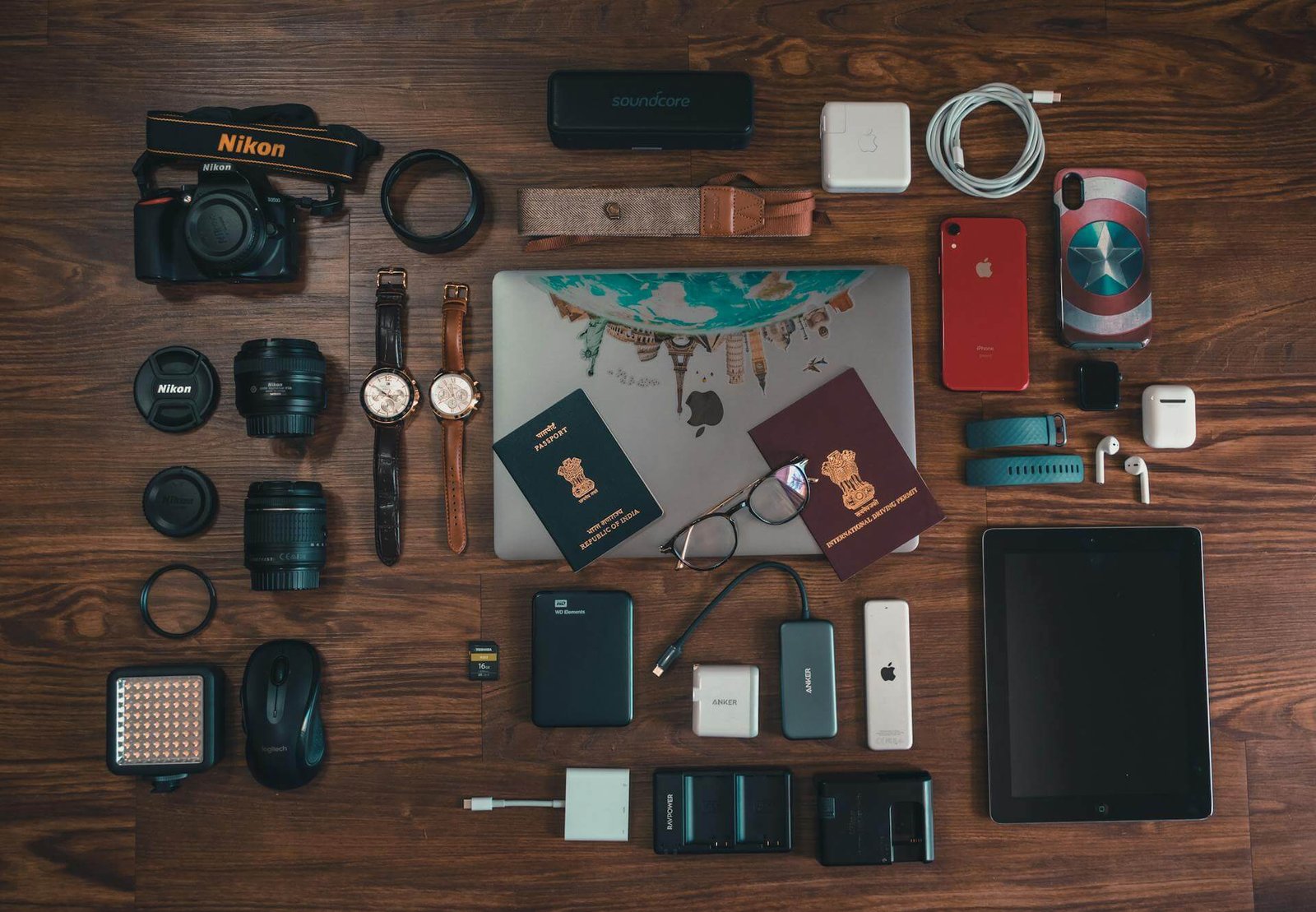 Organizando documentos de viagem